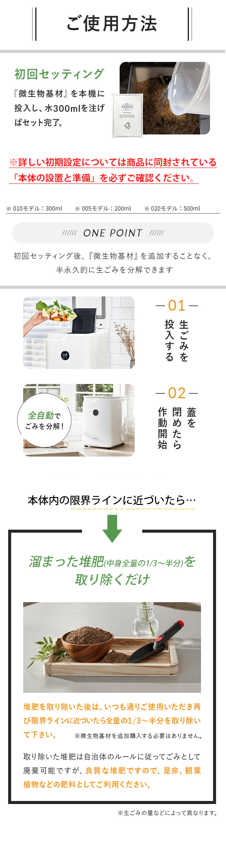 即納 生ごみ処理機 バリミ Barimi 1〜2人暮らし用 1日の処理量0.7kg GL 