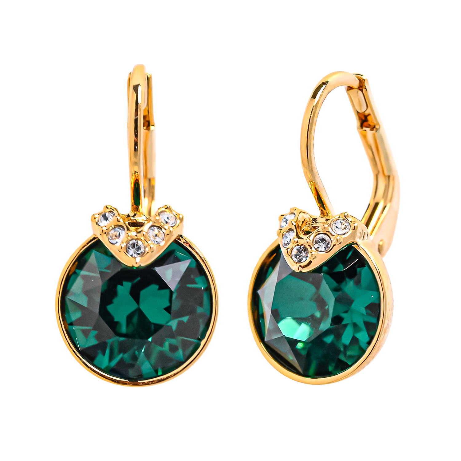 に*と様 スワロフスキー　緑色のネックレスとピアスセット SWAROVSKI（スワロフスキー） ネックレス ピアス Bella V ドロップ