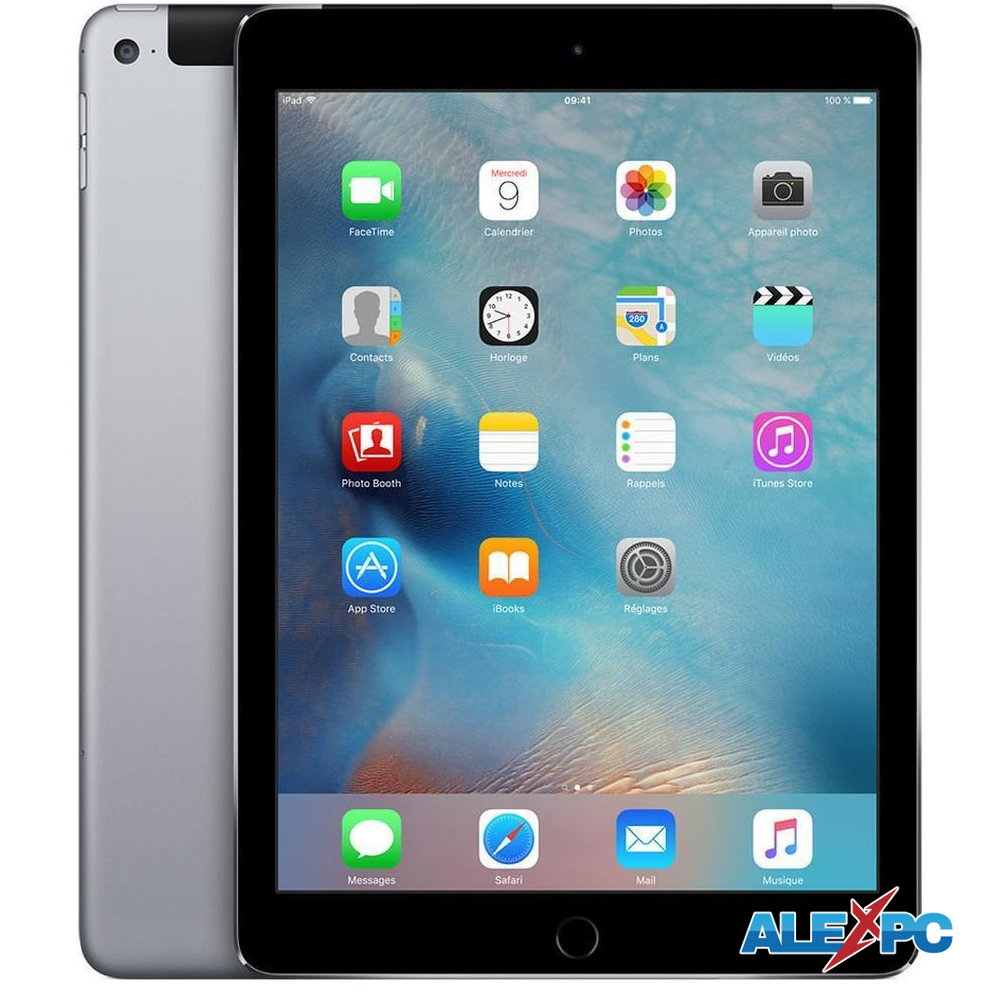 中古タブレット Apple アップル iPad Air2 9.7インチ Wi-Fi+Cellular(au) 64GB スペースグレイ 状態キレイ 送料無料｜alexpc