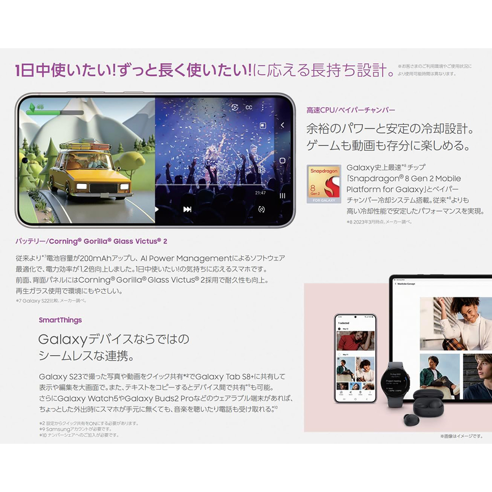 Galaxy S Samsung S23 SC-51D SIMフリー 256GB ファントムブラック