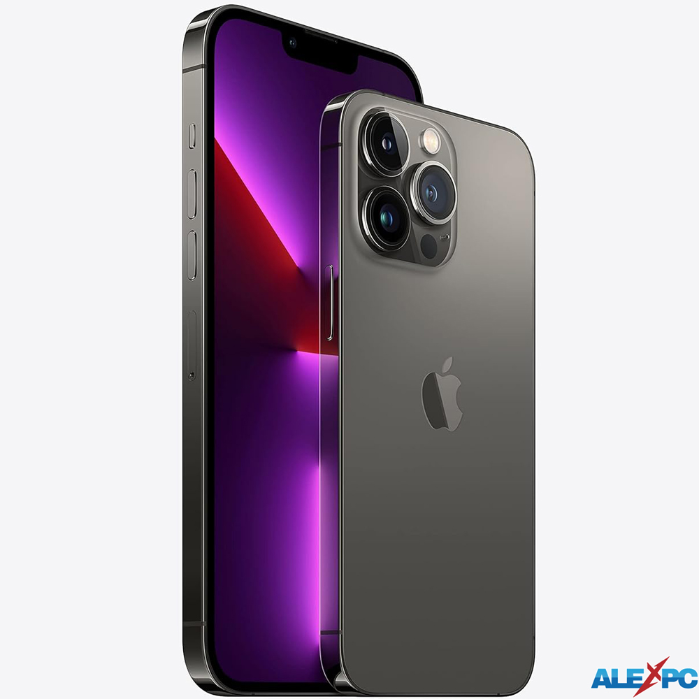 iPhone 13 Pro SIMフリー 6.1インチ 256GB グラファイト 5G対応 Wi-Fi6 顔認識 A15 Bionicチップ 元箱+ケーブル付属 状態キレイ 中古スマートフォン アイフォンの画像