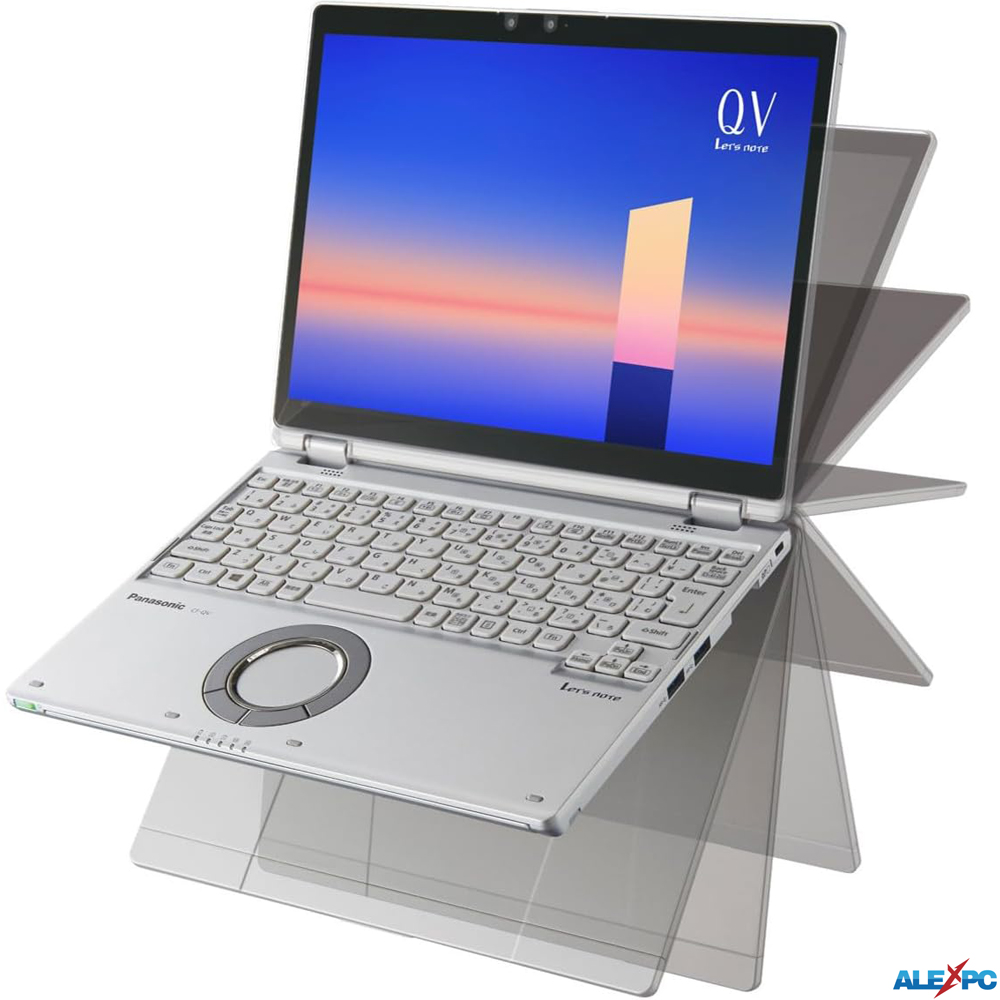 2in1PC Let's note CF-QV1 約935g 12.0型2880×1920タッチ Wi-Fi6 顔認証 第11世代Core i5-1145G7 vPro メモリ16GB SSD256GB Type-C Office Windows11中古ノートの画像