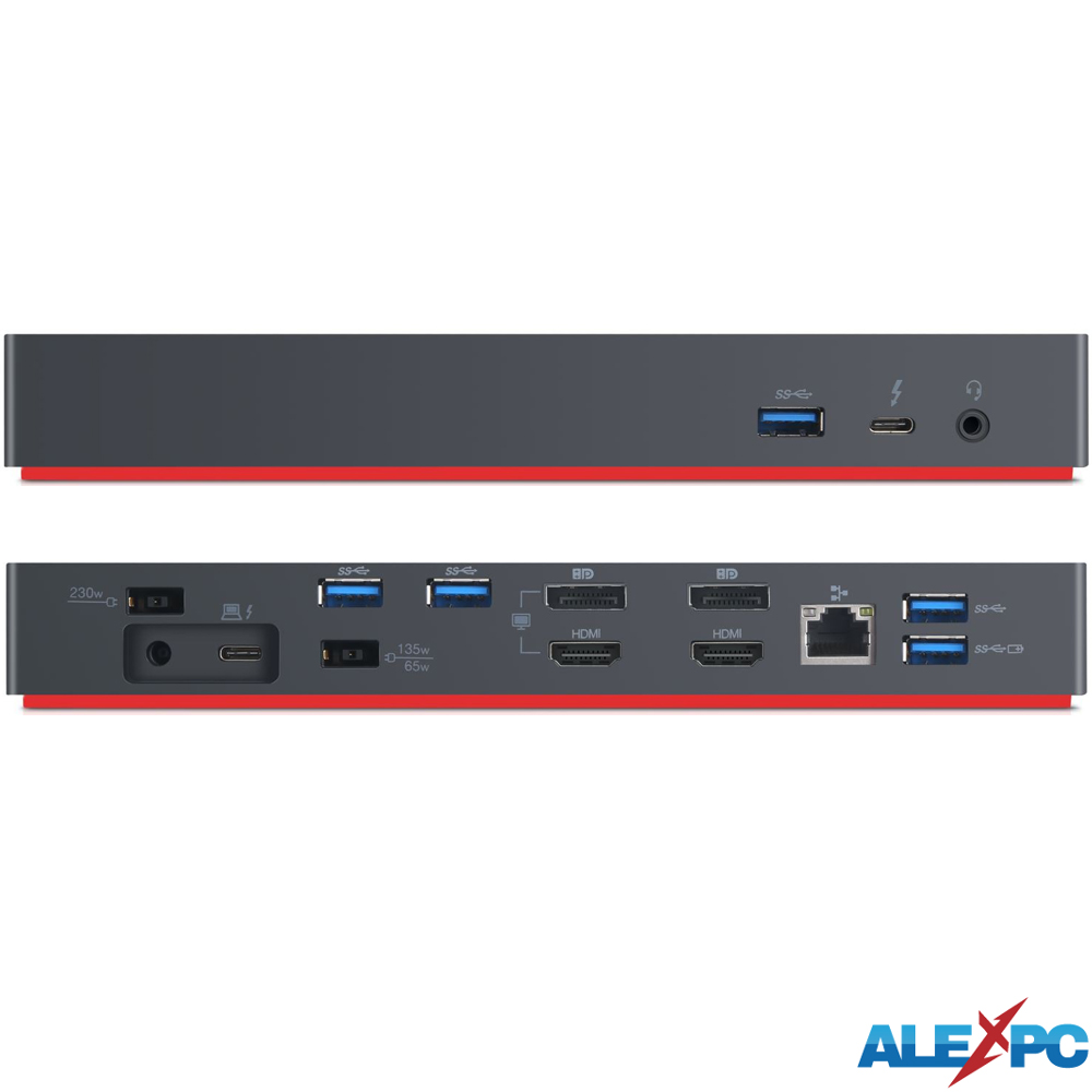 Lenovo ThinkPad Thunderbolt 3 ドック Gen 2　USB-C/Thunderbolt3/DisplayPort/HDMI/USB 3.1 Gen 2/ギガビットイーサネットポート　AC+Thunderboltケーブル付属 | Lenovo | 03