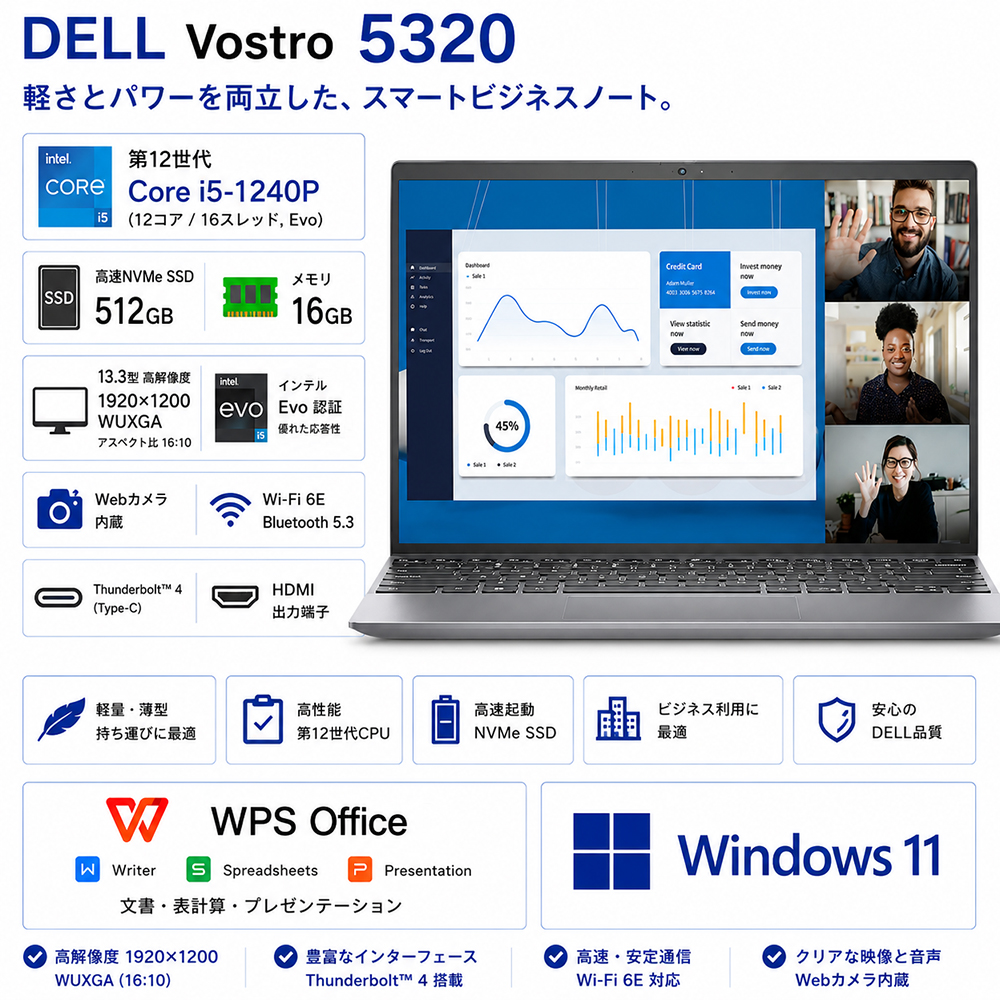 vostro 5320（Windowsノート）｜ノートパソコン | スマホ、タブレット