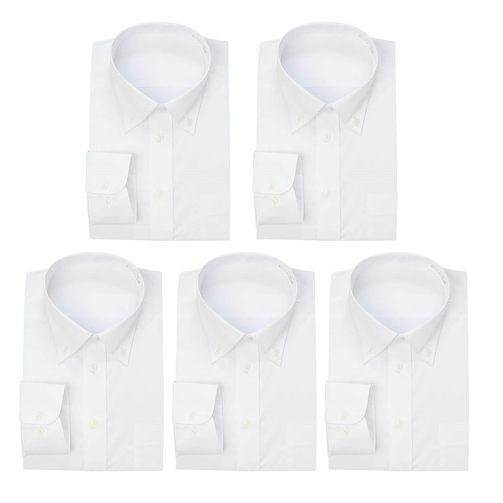 アトリエ365 ワイシャツ 5枚 セット 白 メンズ 長袖 Yシャツ 標準体