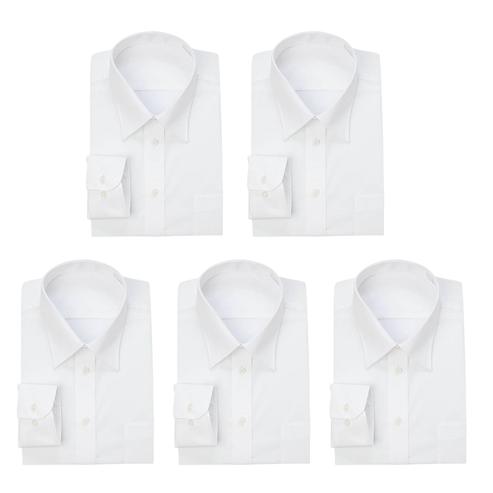 アトリエ365 ワイシャツ 5枚 セット 白 メンズ 長袖 Yシャツ 標準体