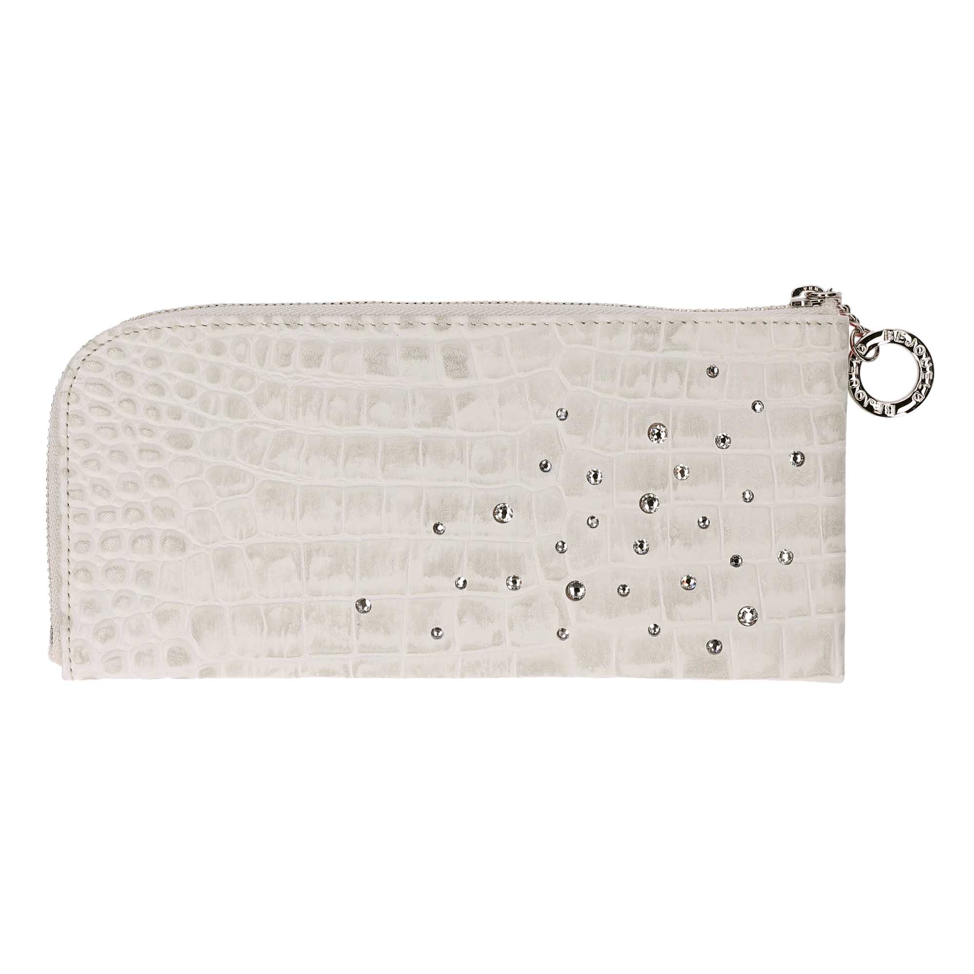 長財布 日本製 薄型 牛革 クロコ スワロフスキー ステアレザー レディース Bejoueld ビージュエルド |  | 03