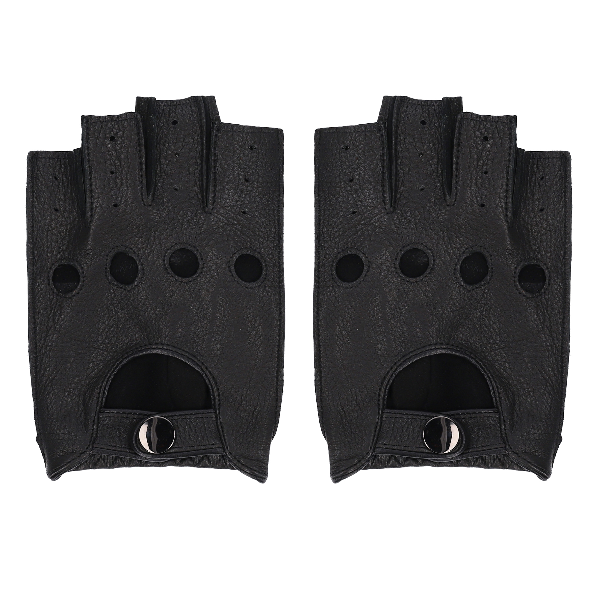 革手袋 メンズ レザーグローブ 半指 指なし 作業用 鹿革 バイク用 オープンフィンガー メンズ 男性用 ディアスキン ATAM014 |  | 01