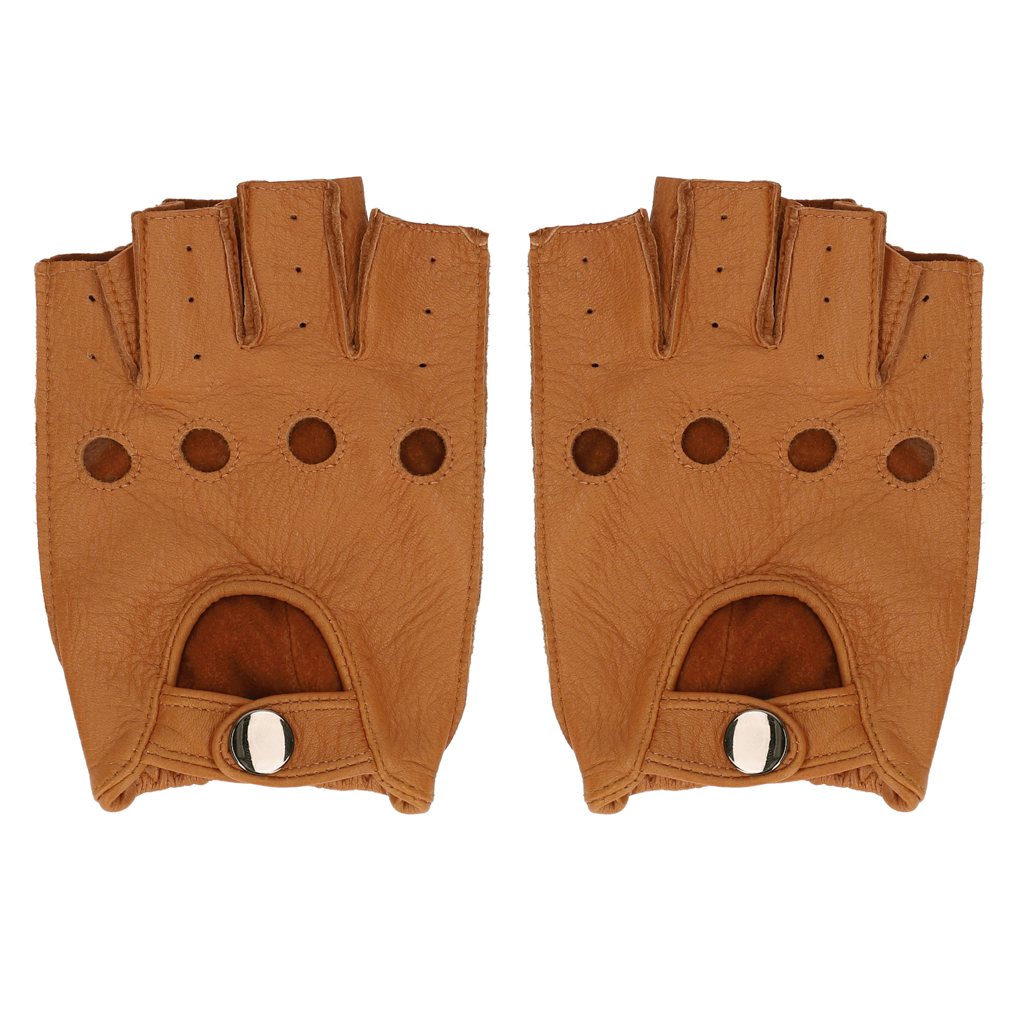 革手袋 メンズ レザーグローブ 半指 指なし 作業用 鹿革 バイク用 オープンフィンガー メンズ 男性用 ディアスキン ATAM014 |  | 02