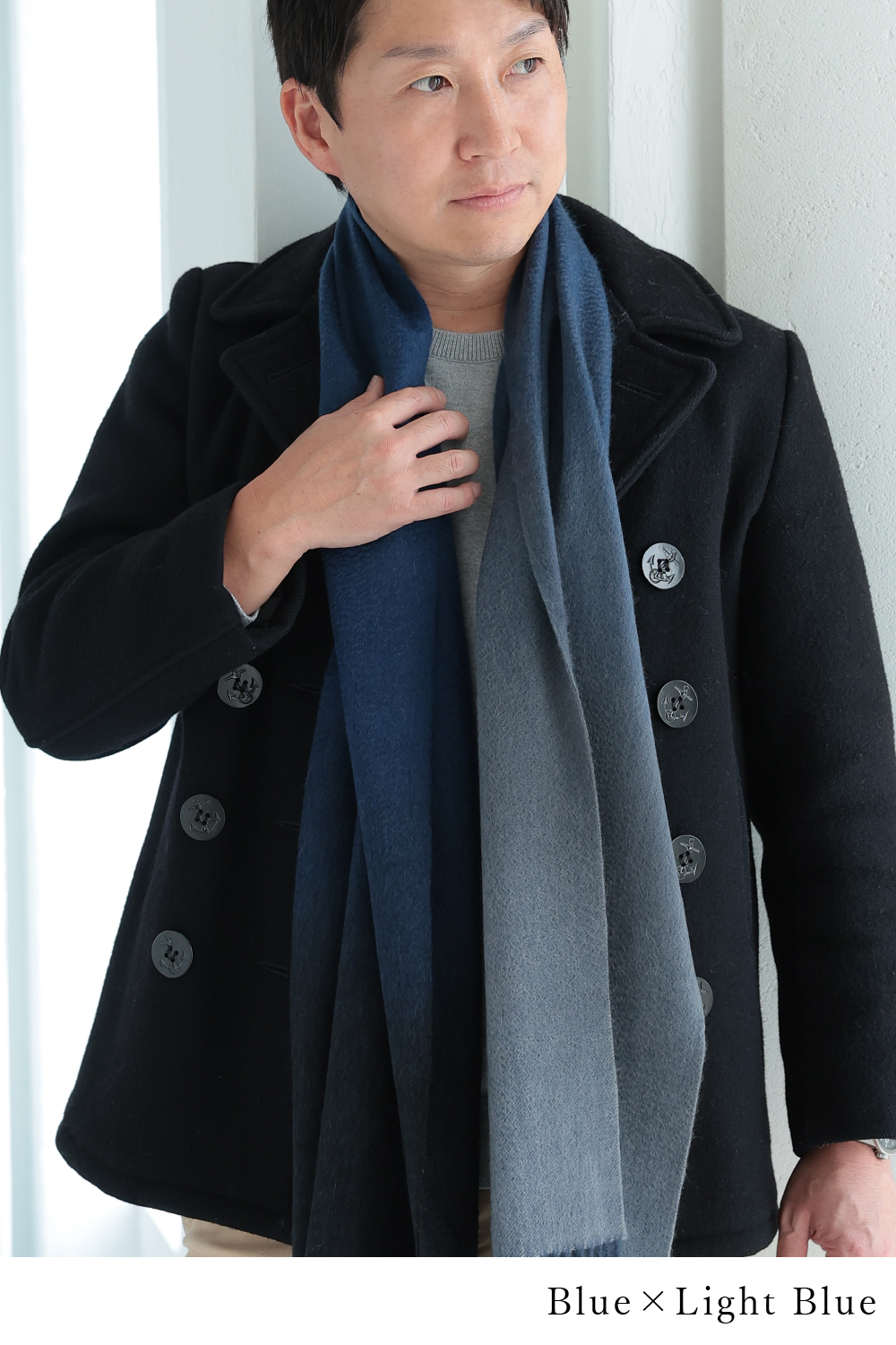 【新品未使用】uniform experiment カシミヤ マフラー メンズ カシミヤ100% 3秒マフラー ミニマフラー メンズ Tps-025