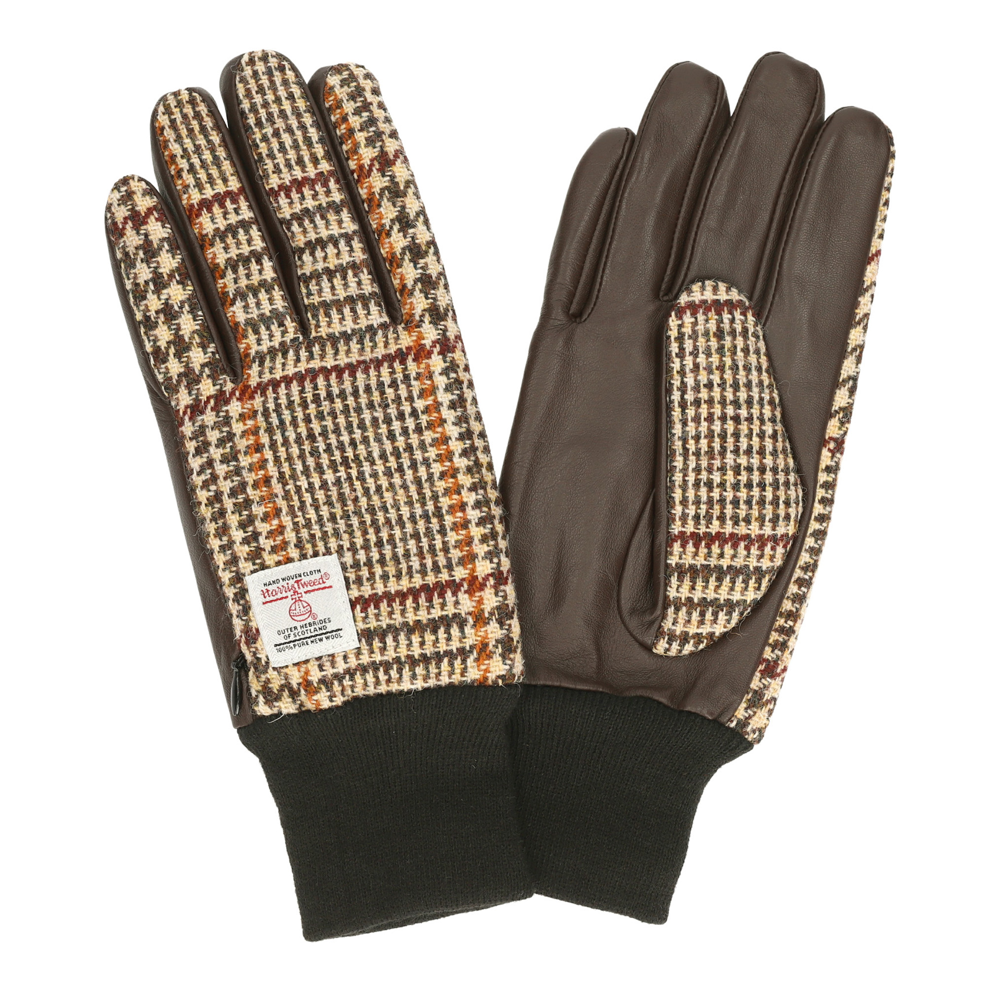 ハリスツイード 革手袋 スマホ対応 メンズ ポケット付 グローブ 本革 Attivo ATHT03 CS | HARRIS TWEED | 03