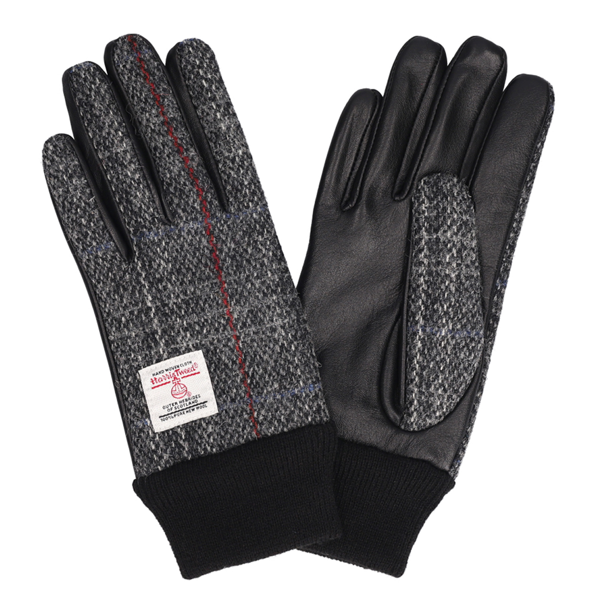 ハリスツイード 革手袋 レディース スマホ対応 本革 レザーグローブ リブ付 ブランド Attivo ATHT04 CS | HARRIS TWEED | 01