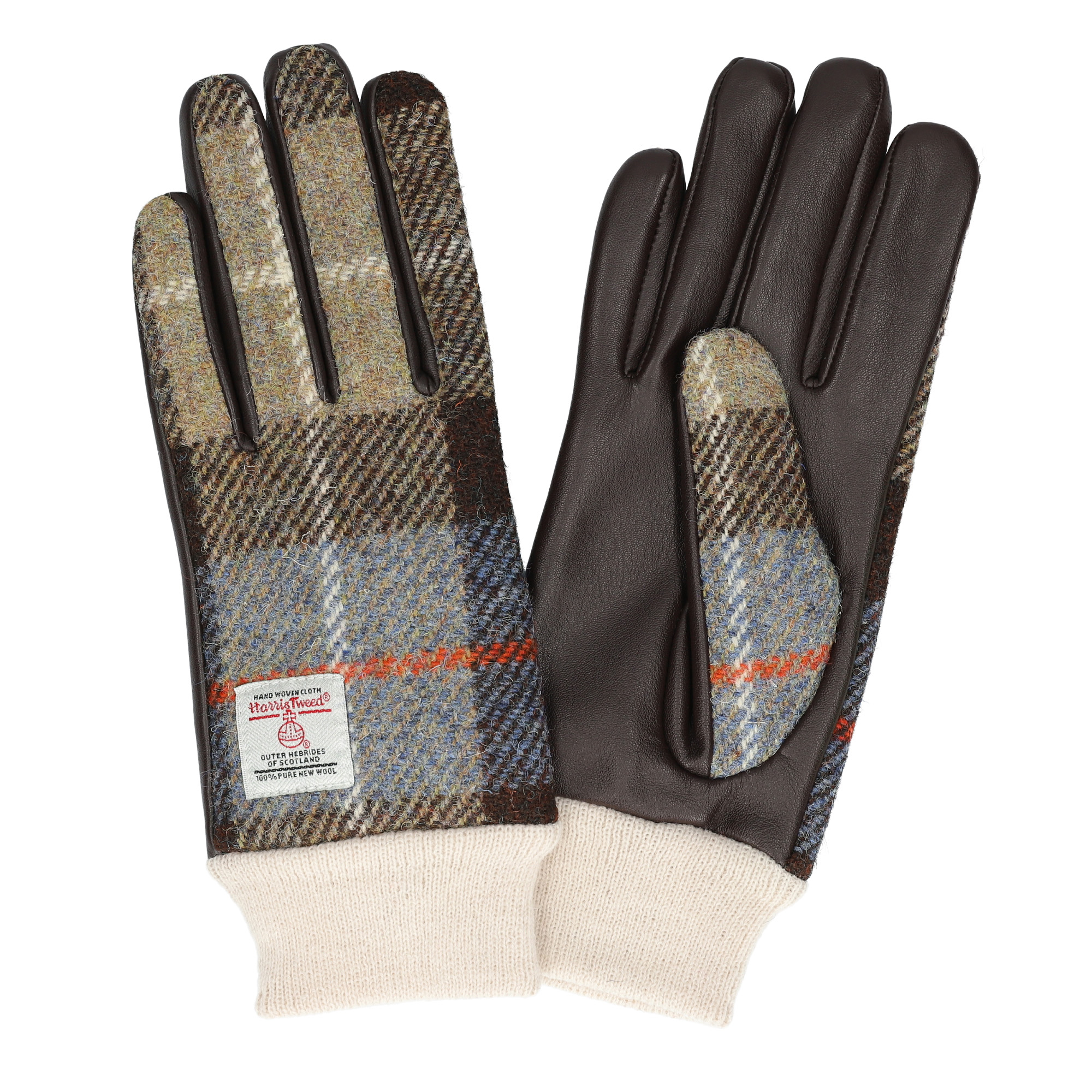 ハリスツイード 革手袋 レディース スマホ対応 本革 レザーグローブ リブ付 ブランド Attivo ATHT04 CS | HARRIS TWEED | 21