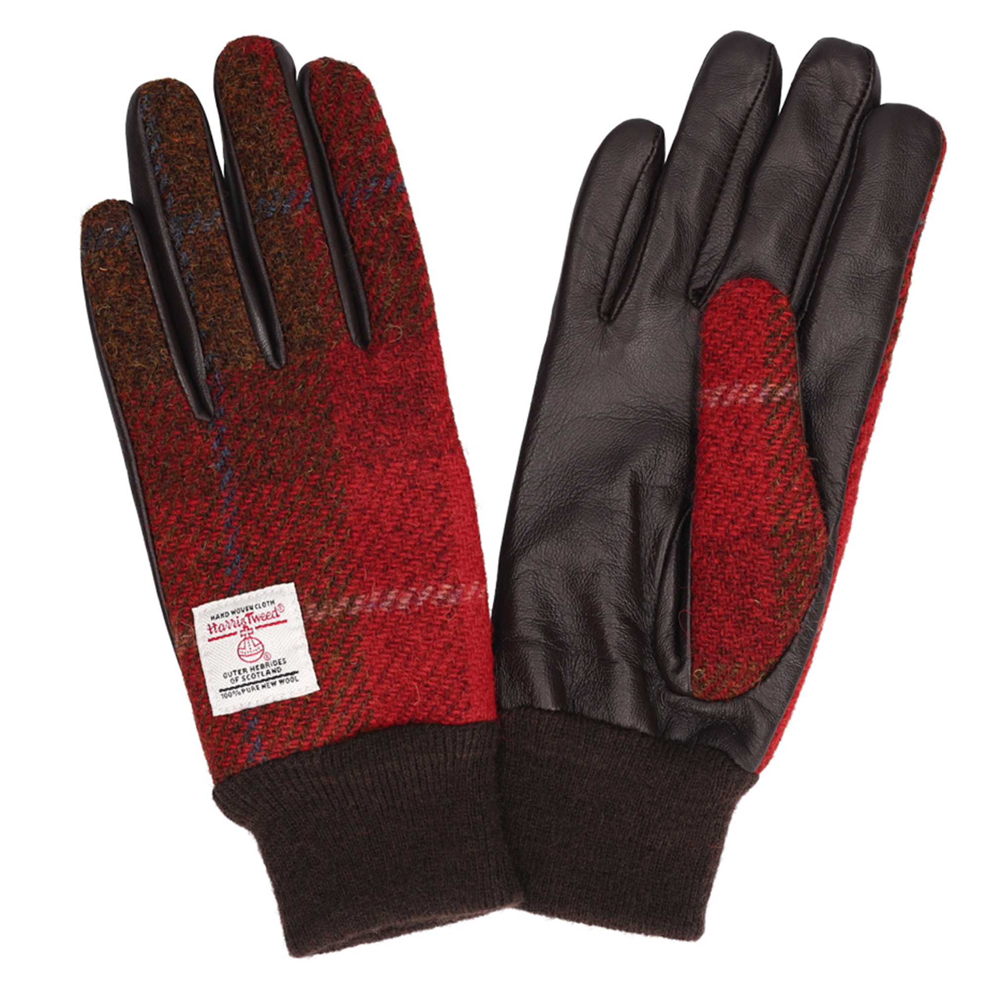 ハリスツイード 革手袋 レディース スマホ対応 本革 レザーグローブ リブ付 ブランド Attivo ATHT04 CS | HARRIS TWEED | 11