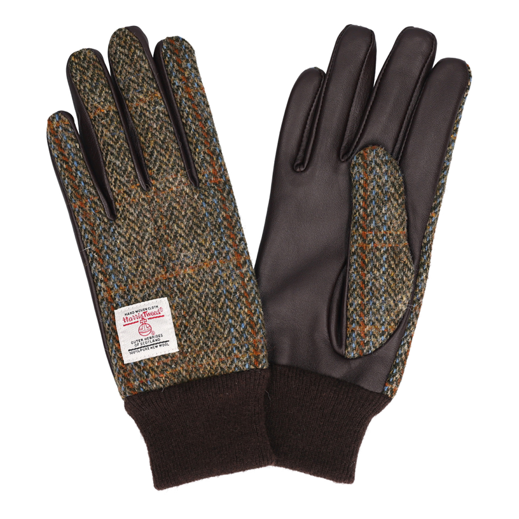 ハリスツイード 革手袋 レディース スマホ対応 本革 レザーグローブ リブ付 ブランド Attivo ATHT04 CS | HARRIS TWEED | 12