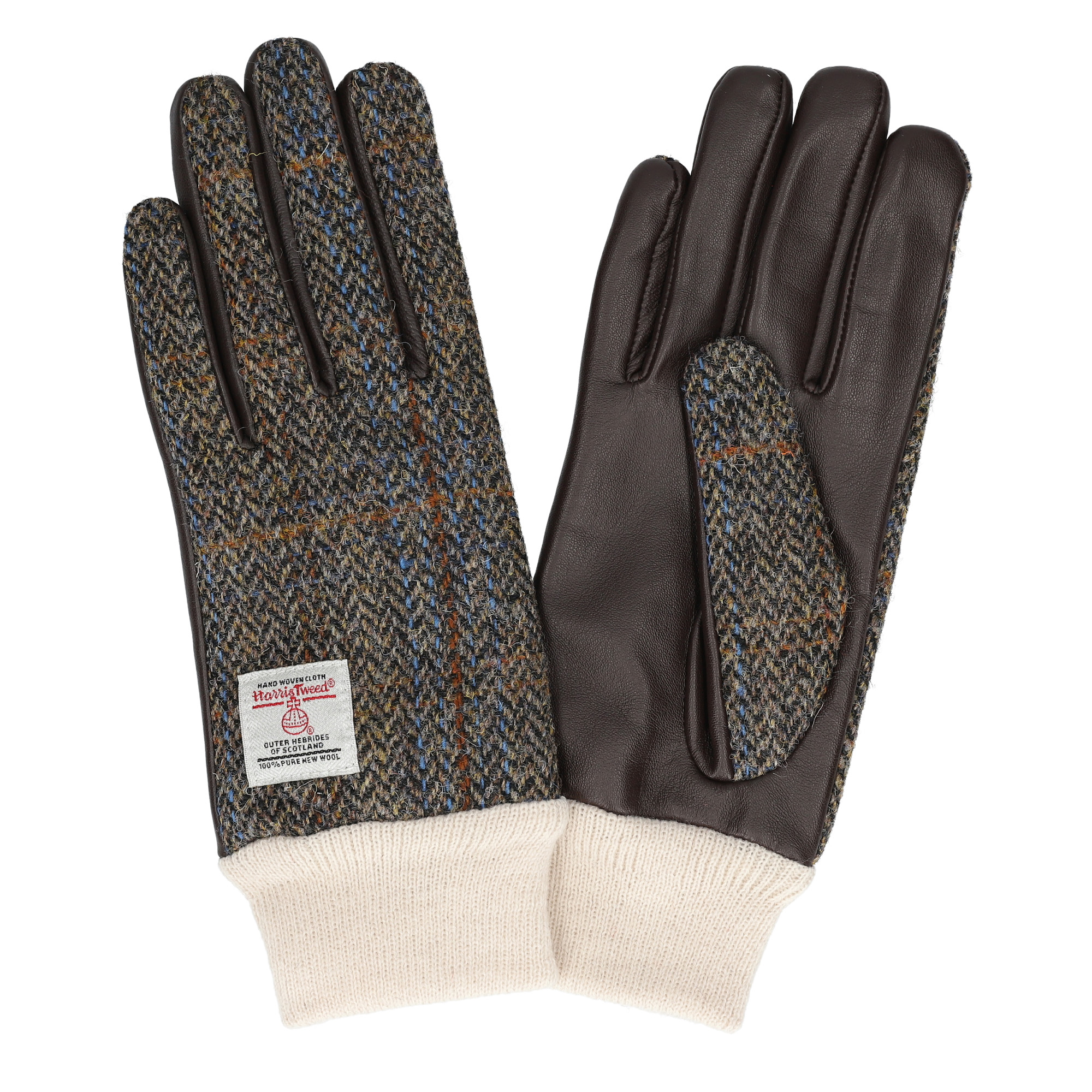 ハリスツイード 革手袋 レディース スマホ対応 本革 レザーグローブ リブ付 ブランド Attivo ATHT04 CS | HARRIS TWEED | 20