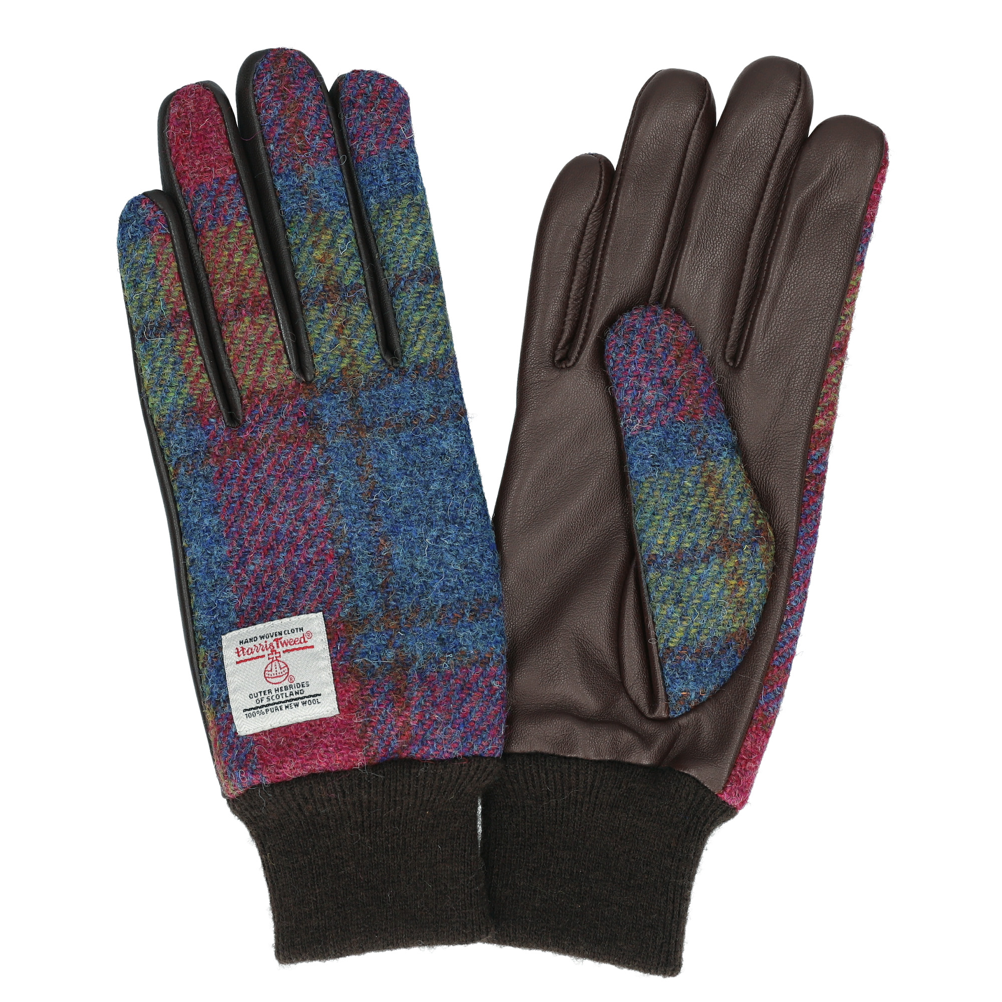 ハリスツイード 革手袋 レディース スマホ対応 本革 レザーグローブ リブ付 ブランド Attivo ATHT04 CS | HARRIS TWEED | 15