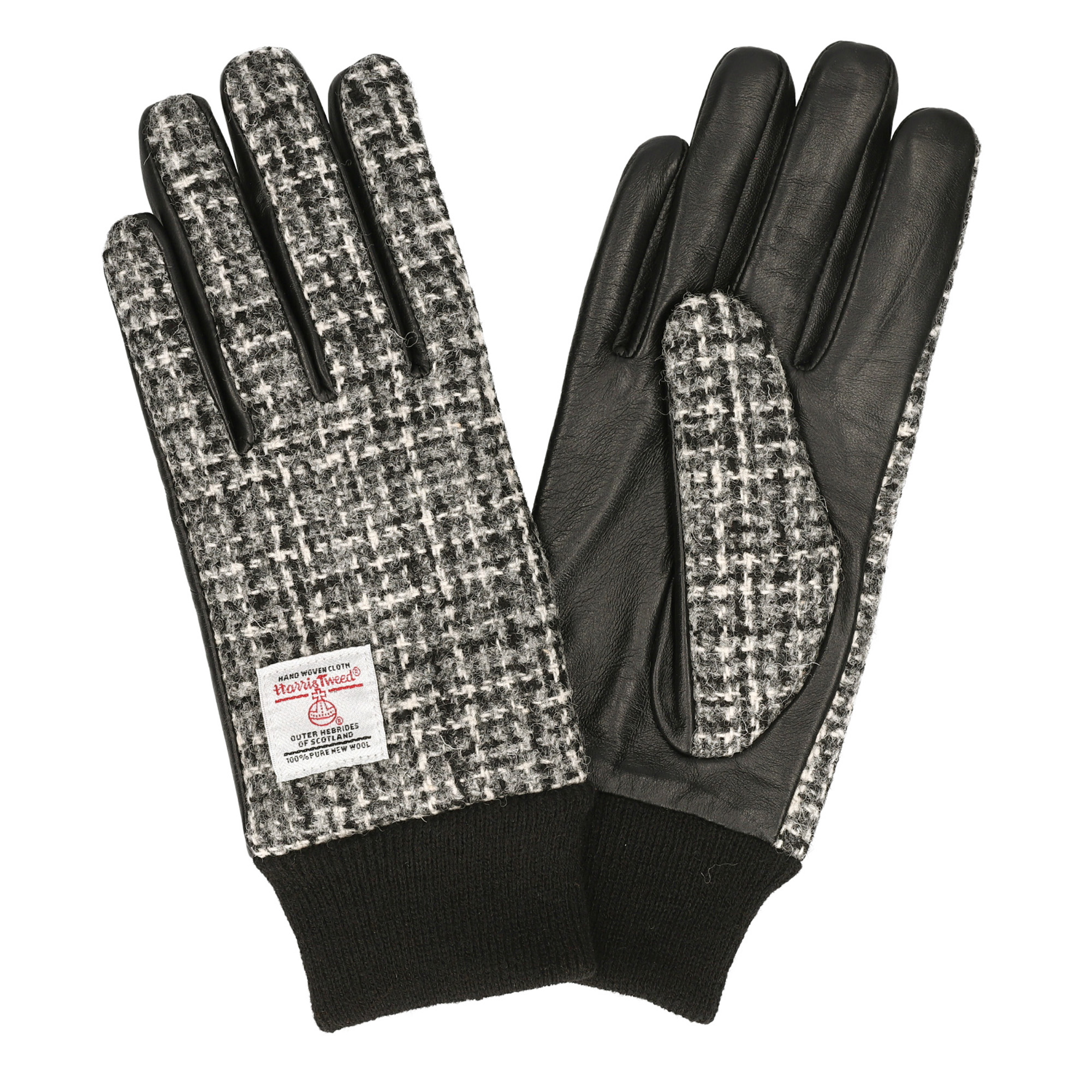 ハリスツイード 革手袋 レディース スマホ対応 本革 レザーグローブ リブ付 ブランド Attivo ATHT04 CS | HARRIS TWEED | 04