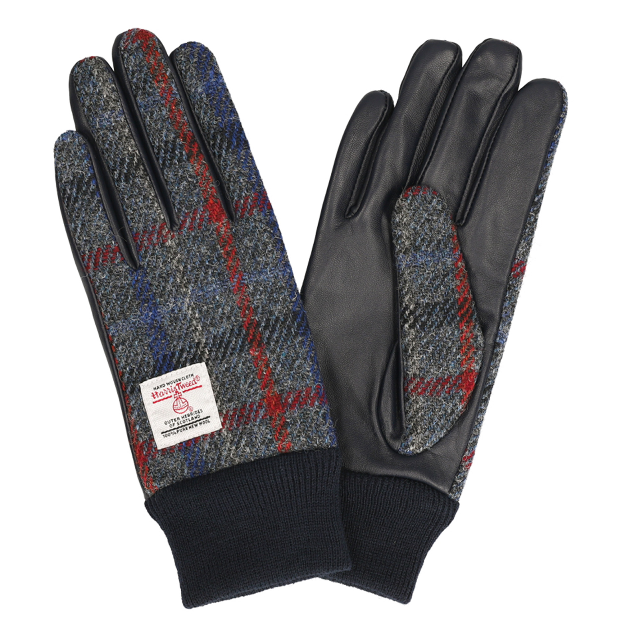 ハリスツイード 革手袋 レディース スマホ対応 本革 レザーグローブ リブ付 ブランド Attivo ATHT04 CS | HARRIS TWEED | 02