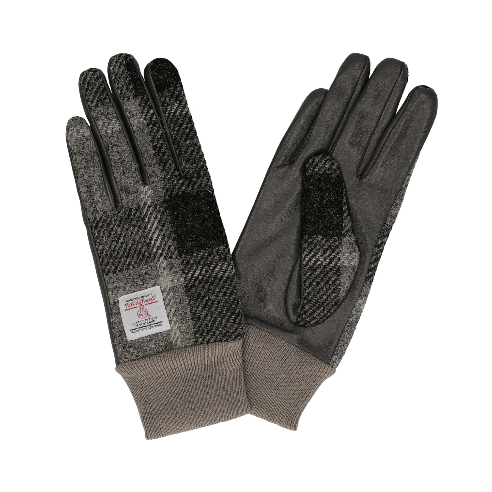 ハリスツイード 革手袋 レディース スマホ対応 本革 レザーグローブ リブ付 ブランド Attivo ATHT04 CS | HARRIS TWEED | 17