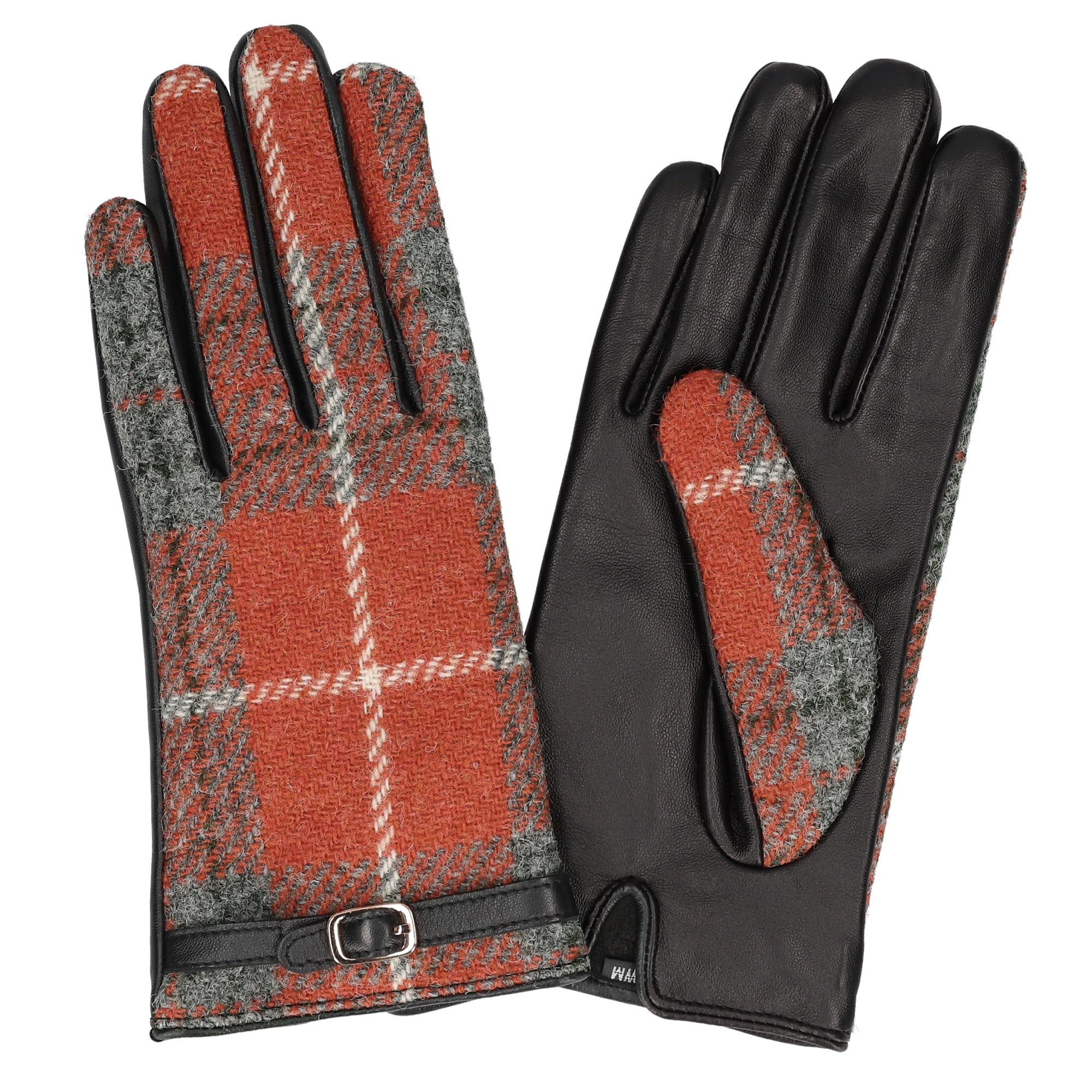 ハリスツイード 革手袋 スマホ対応 レザーグローブ 本革 飾りベルト付 ブランド Attivo ATHT05 CS | HARRIS TWEED | 10