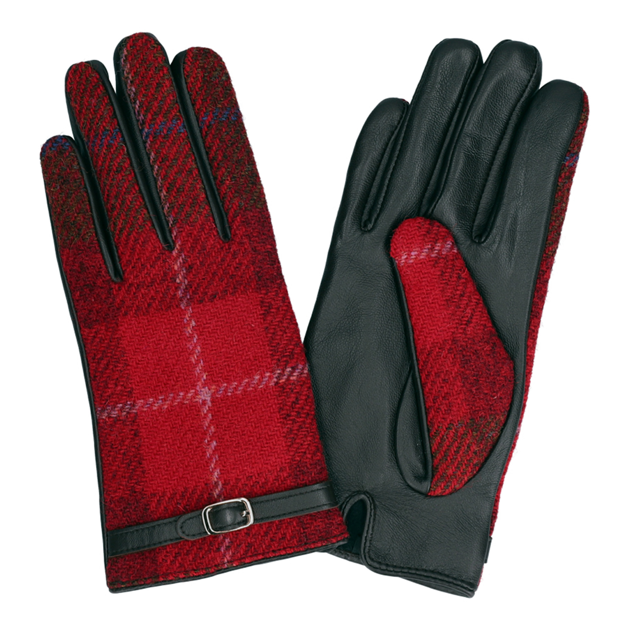 ハリスツイード 革手袋 スマホ対応 レザーグローブ 本革 飾りベルト付 ブランド Attivo ATHT05 CS | HARRIS TWEED | 03