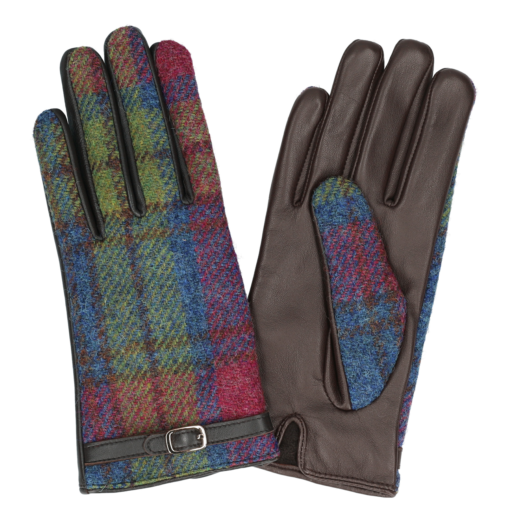 ハリスツイード 革手袋 スマホ対応 レザーグローブ 本革 飾りベルト付 ブランド Attivo ATHT05 CS | HARRIS TWEED | 15