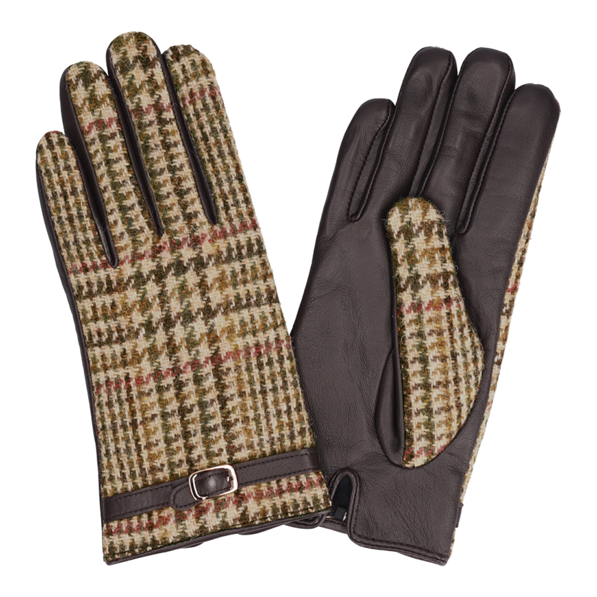 ハリスツイード 革手袋 スマホ対応 レザーグローブ 本革 飾りベルト付 ブランド Attivo ATHT05 CS | HARRIS TWEED | 06