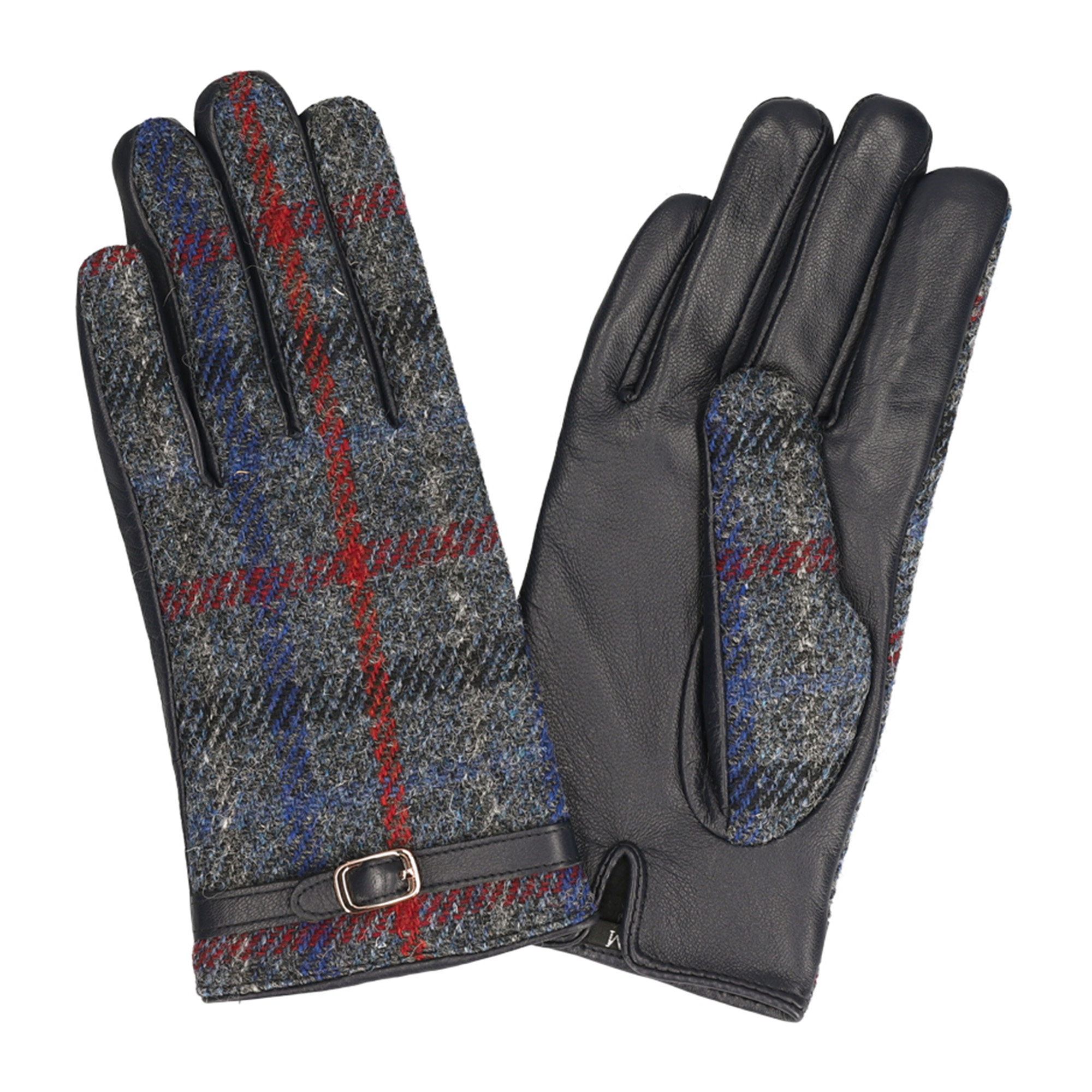 ハリスツイード 革手袋 スマホ対応 レザーグローブ 本革 飾りベルト付 ブランド Attivo ATHT05 CS | HARRIS TWEED | 09