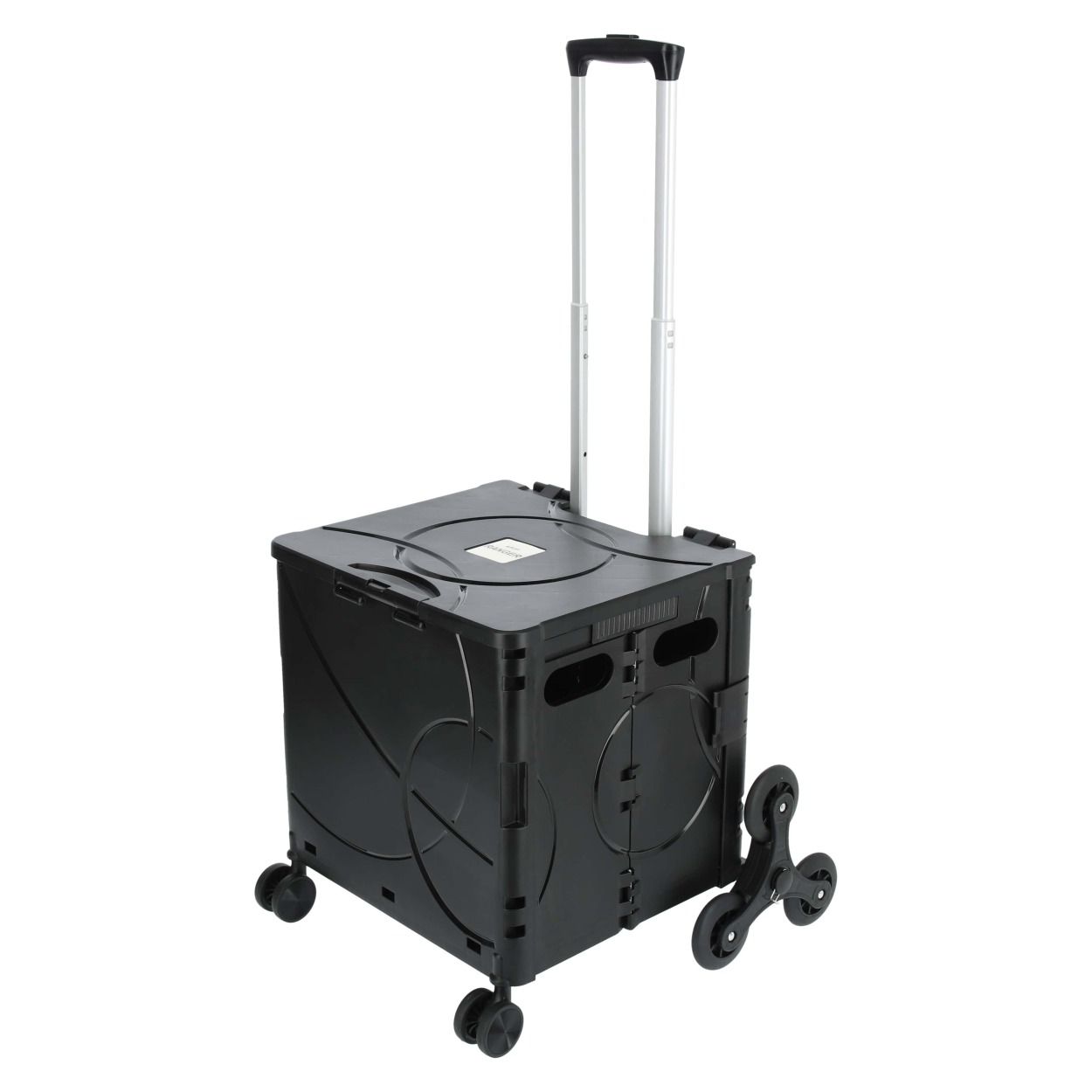 折り畳みコンテナカート  キャリーカート 自立式 収納 コンパクト  フタ付 キャスター付 |  | 01