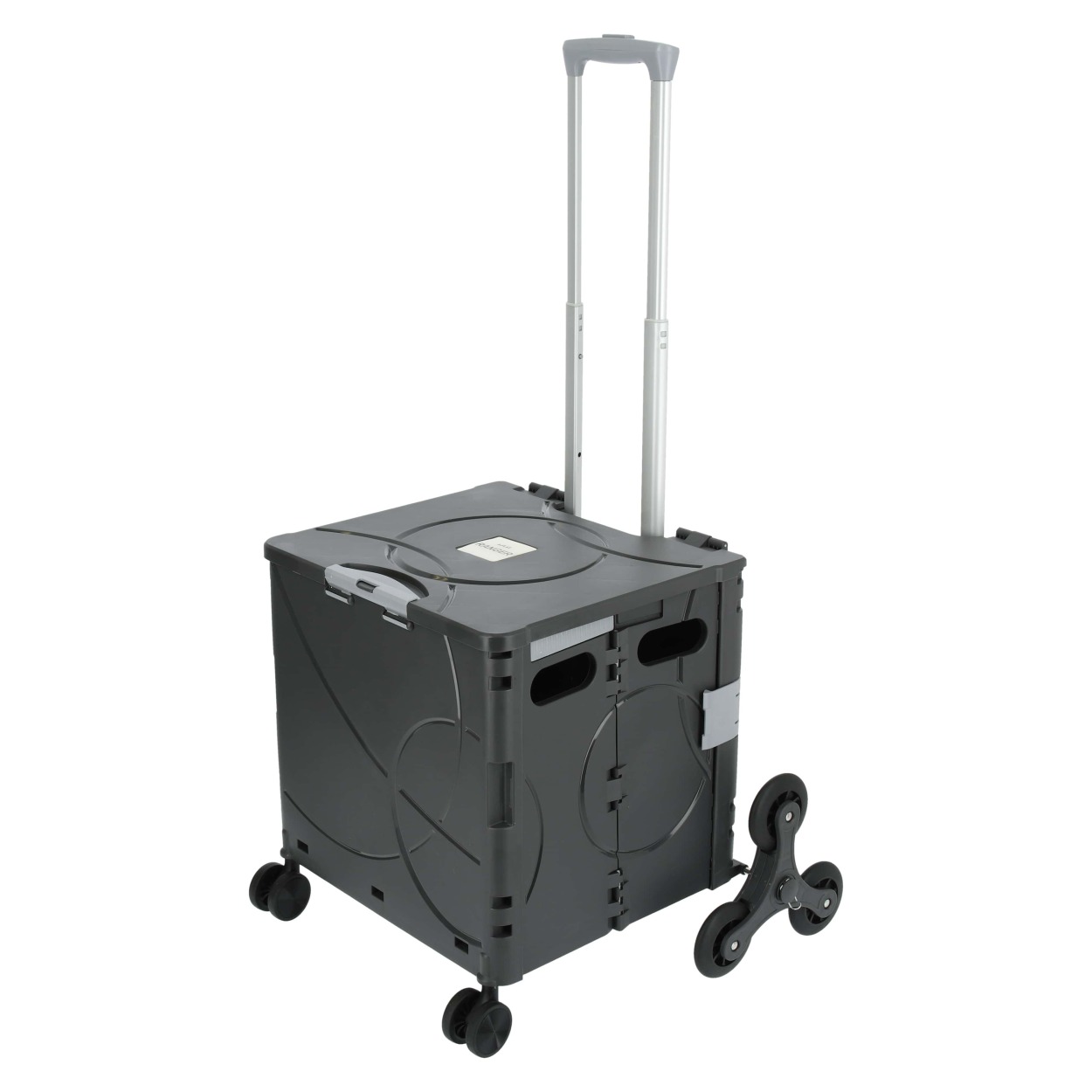 折り畳みコンテナカート  キャリーカート 自立式 収納 コンパクト  フタ付 キャスター付 |  | 03