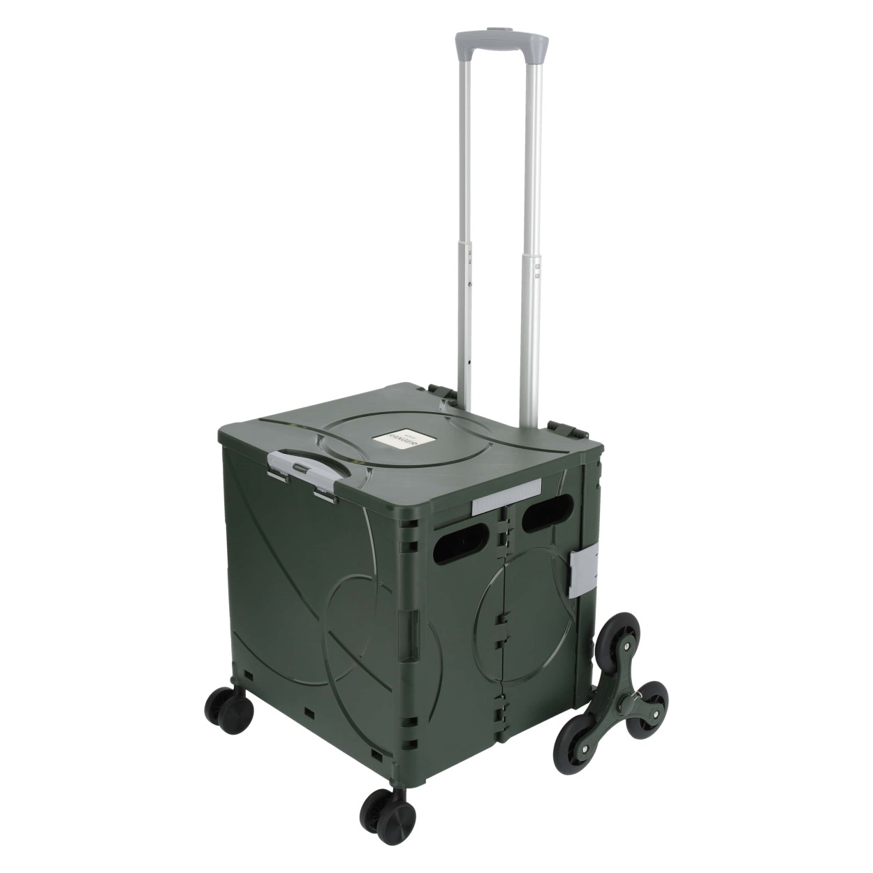 折り畳みコンテナカート  キャリーカート 自立式 収納 コンパクト  フタ付 キャスター付 |  | 04