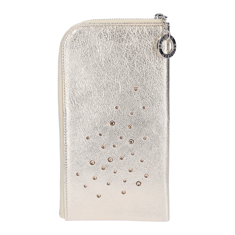 ショルダーポーチ 本革 スマホポシェット レディース ブランド 縦型 スワロフスキー 高級 | Bejoueld | 01