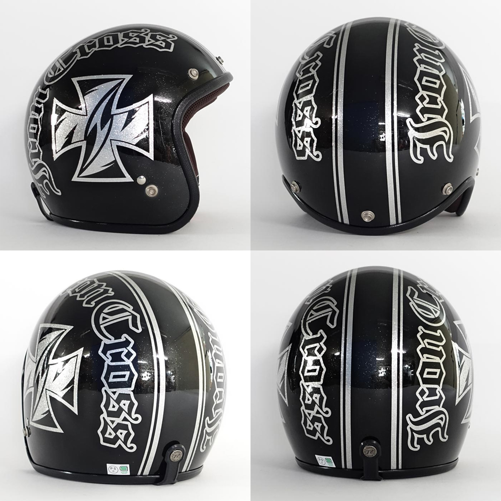 ヘルメット ジェット バイク メンズ レディース ジャムテックジャパン 72JAM IP-1002 New Cross ニュークロス フリーサイズ PSC SG規格 全排気量対応 | 72JAM JET HELMET | 05