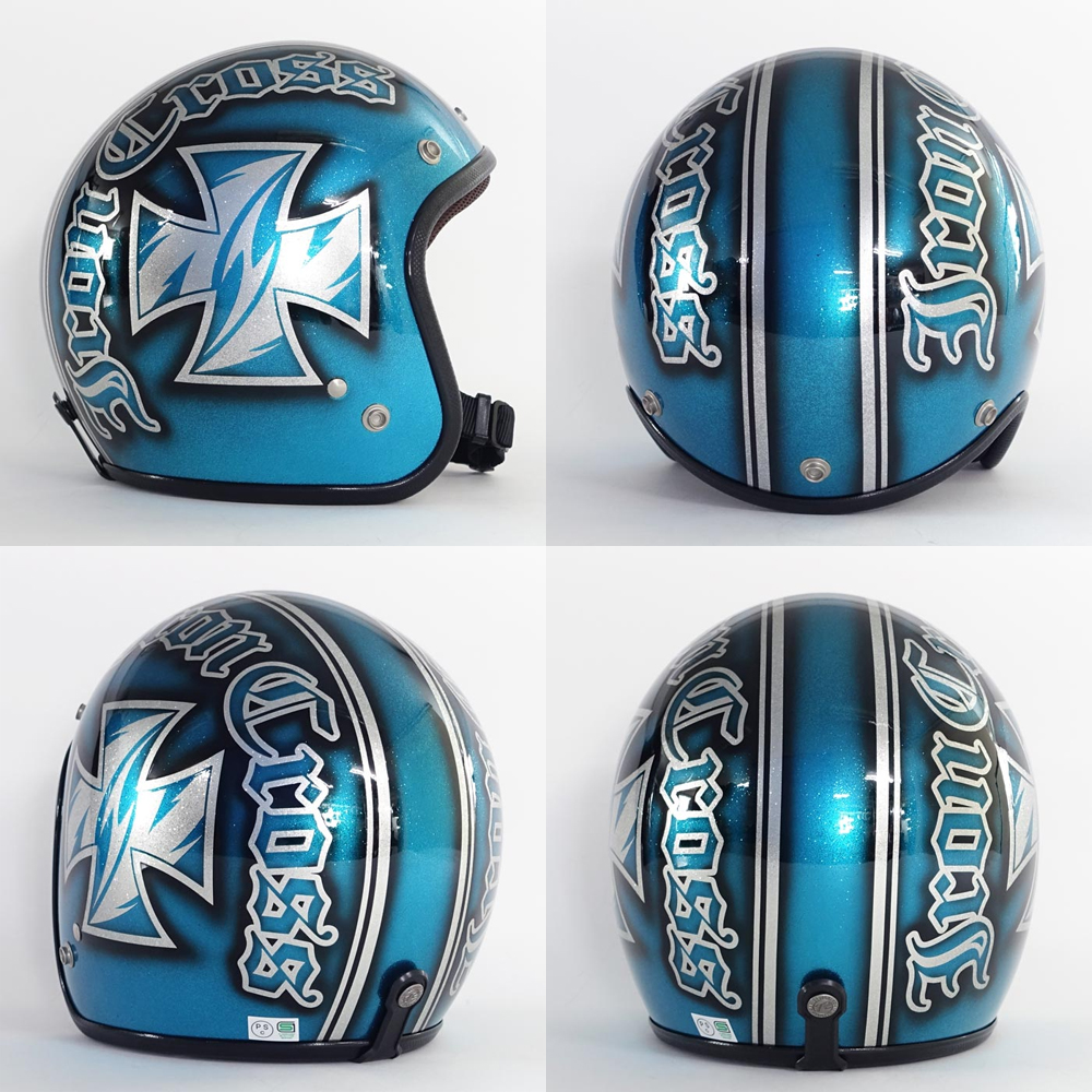 ヘルメット ジェット バイク メンズ レディース ジャムテックジャパン 72JAM IP-1002 New Cross ニュークロス フリーサイズ PSC SG規格 全排気量対応 | 72JAM JET HELMET | 07