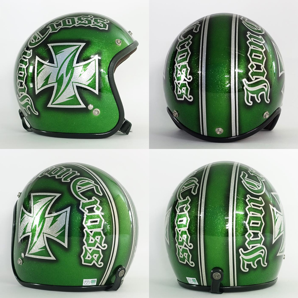 ヘルメット ジェット バイク メンズ レディース ジャムテックジャパン 72JAM IP-1002 New Cross ニュークロス フリーサイズ PSC SG規格 全排気量対応 | 72JAM JET HELMET | 09