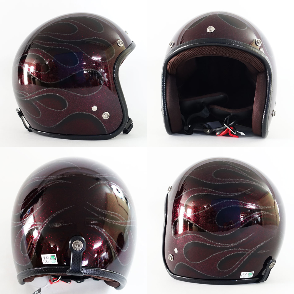 ヘルメット ジェット バイク メンズ レディース ジャムテックジャパン 72JAM IP-1004 New Cross ニュークロス フリーサイズ PSC SG規格 全排気量対応 | 72JAM JET HELMET | 11