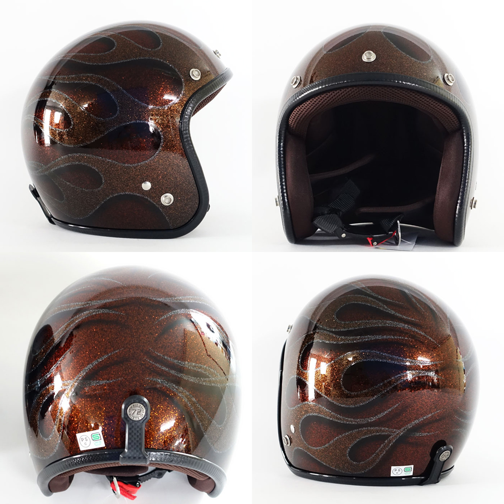 ヘルメット ジェット バイク メンズ レディース ジャムテックジャパン 72JAM IP-1004 New Cross ニュークロス フリーサイズ PSC SG規格 全排気量対応 | 72JAM JET HELMET | 09