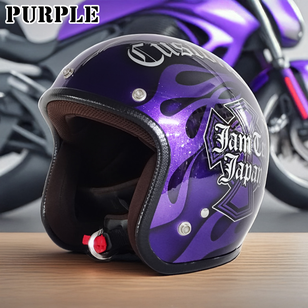 ヘルメット ジェット バイク メンズ レディース ジャムテックジャパン 72JAM IP-1005 New Cross ニュークロス フリーサイズ PSC SG規格 全排気量対応 | 72JAM JET HELMET | 17