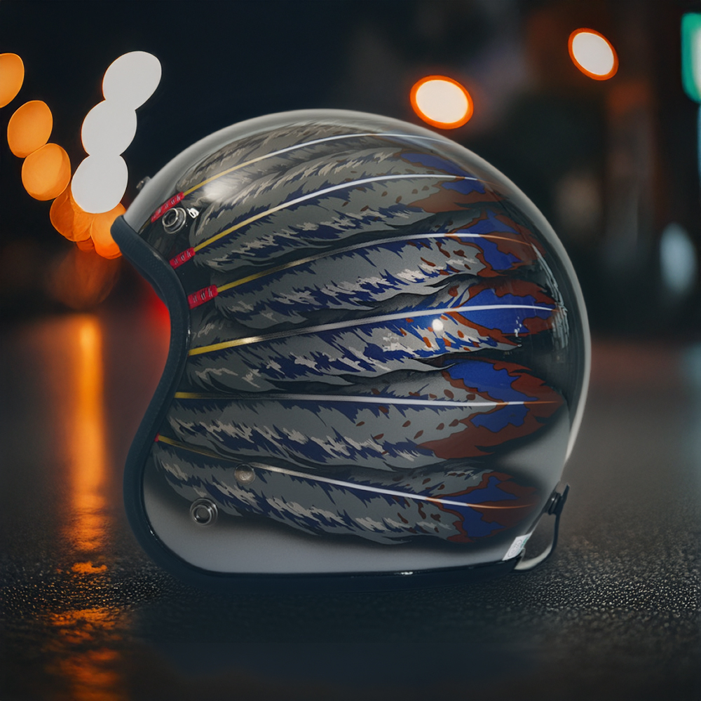 ヘルメット ジェット バイク メンズ レディース ジャムテックジャパン 72JAM IW-01SPL New Cross ニュークロス フリーサイズ PSC SG規格 全排気量対応 | 72JAM JET HELMET | 03