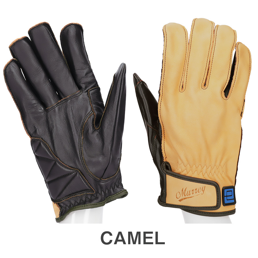 革手袋 バイク グローブ メンズ レディース 牛革 本革 レザーグローブ スマホ対抗 裏地なし ショート リード工業 男性 女性 黒 茶色 キャメル |  | 03