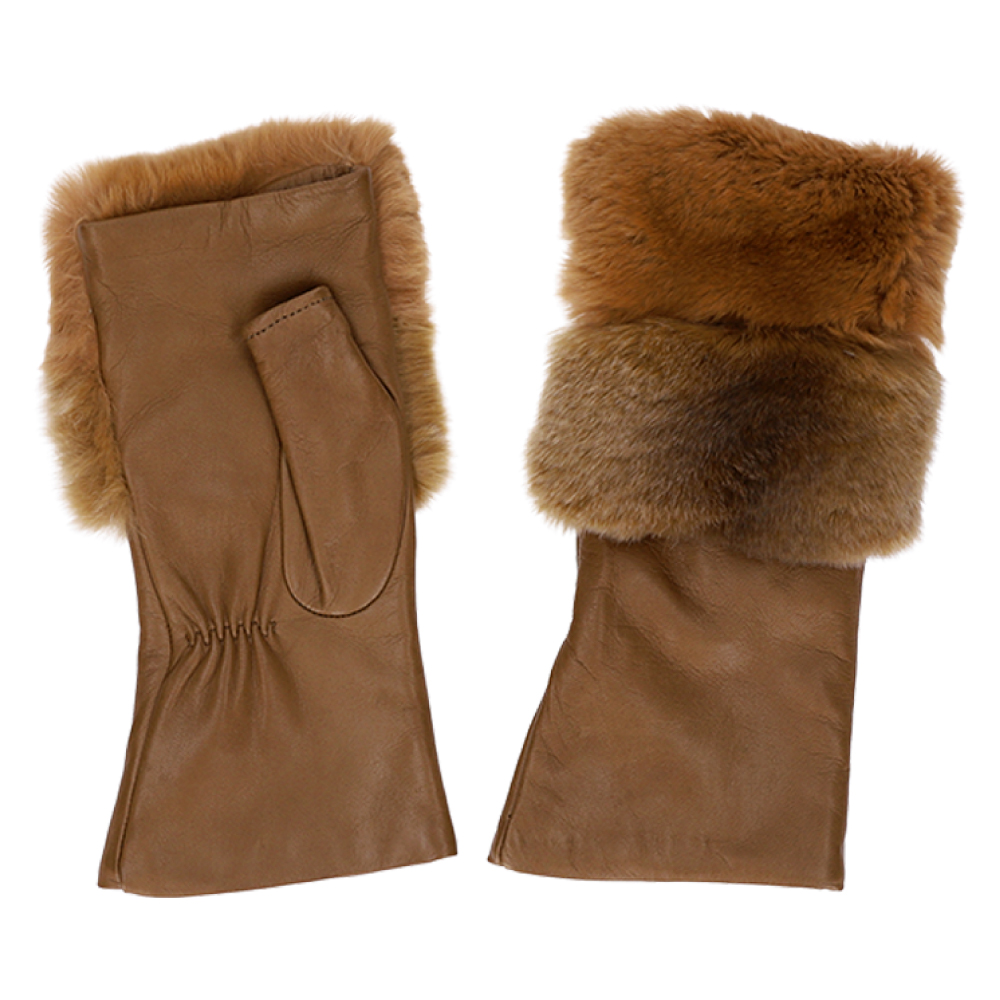 革手袋 レディース スマホ対応 ラビットファー 裏地カシミヤ100％ ピアッツァインモーダ 羊革 レザーグローブ CS |  | 02