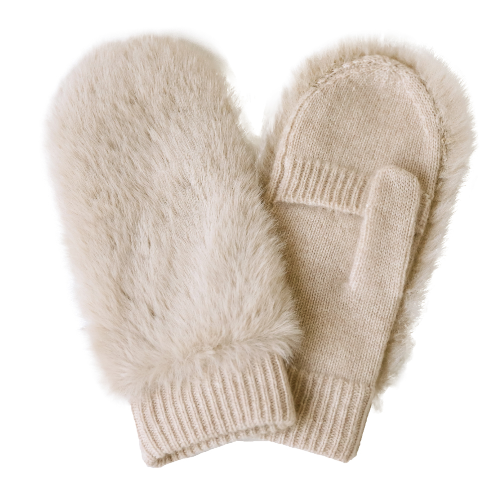 手袋 レディース ミトン ハンドウォーマー カシミヤ100％ 指ぬき ファー付 ブランド ピアッツァインモーダ |  | 01