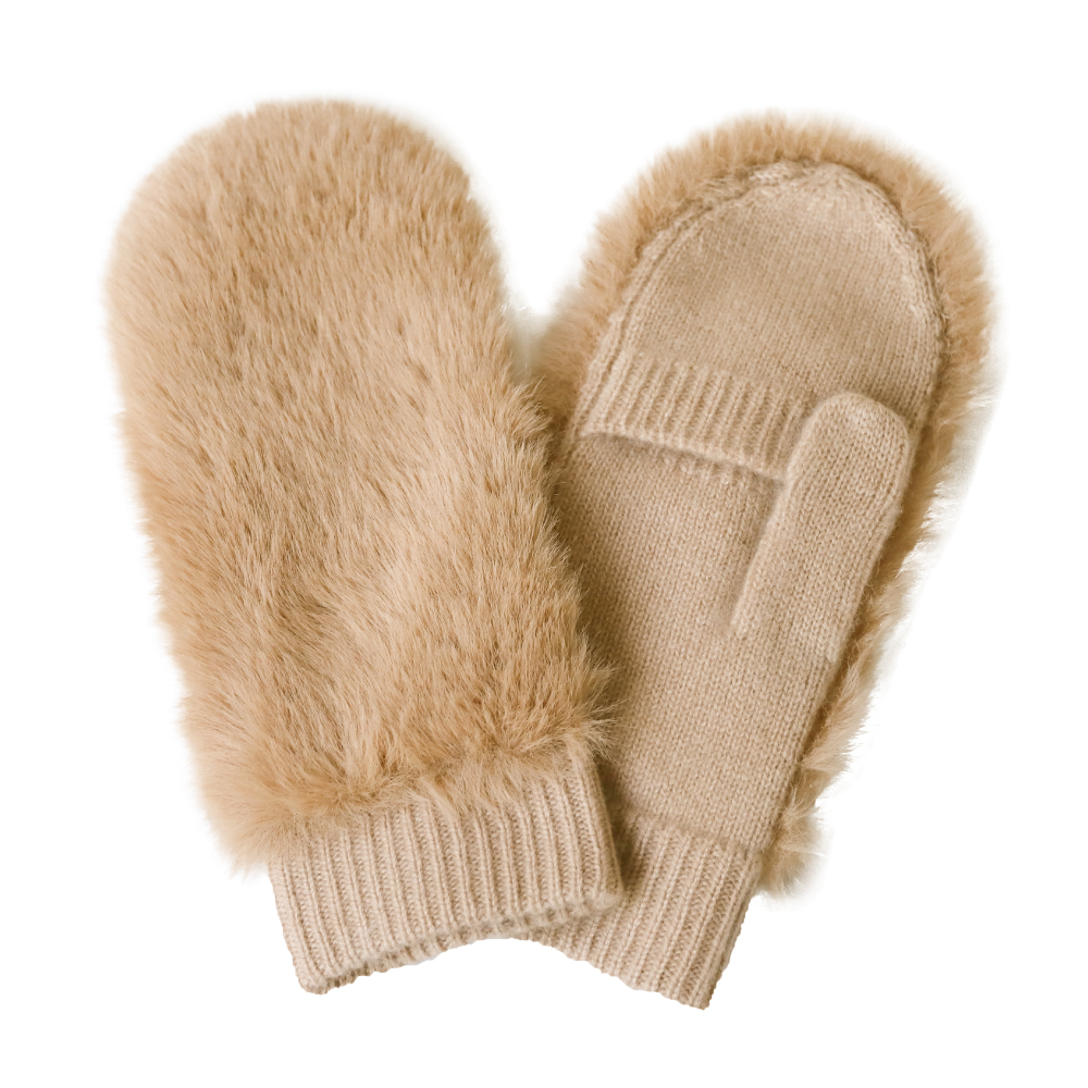 手袋 レディース ミトン ハンドウォーマー カシミヤ100％ 指ぬき ファー付 ブランド ピアッツァインモーダ |  | 03