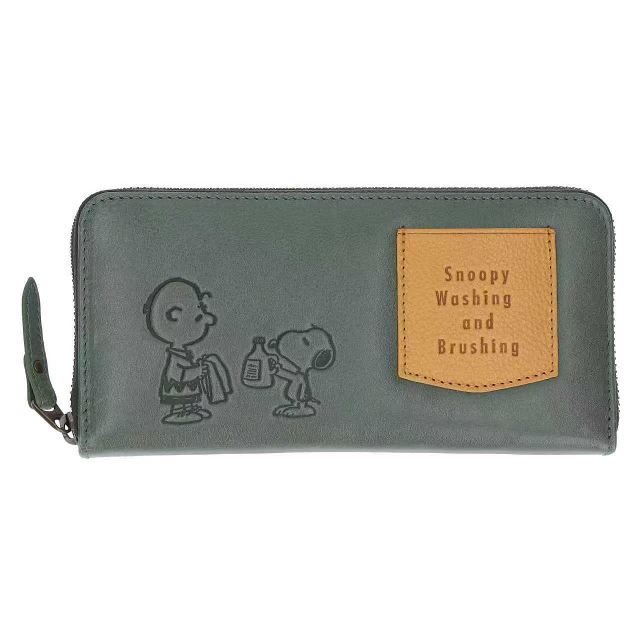 長財布 メンズ スヌーピー WASHING 牛革 本革 ライダー 大容量 小銭入れ カードケース ウォレット PEANUTS | PEANUTS | 01