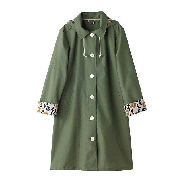 レインコート 自転車 レディース ワークコート WPC 5色 FREEサイズ 女性 雨 かっぱ  アウトドア キャンプ 登山 北欧柄 便利 野外 |  | 03