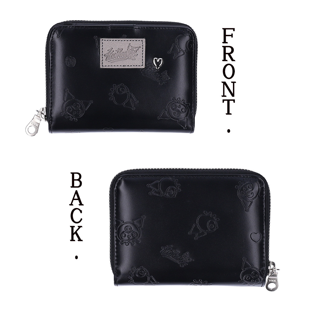 新品 財布 レディース 二つ折り ラウンド クロミ サンリオ 公式品 本革BK！ 新品 財布 レディース 二つ折り ラウンド クロミ サンリオ 公式品 本革