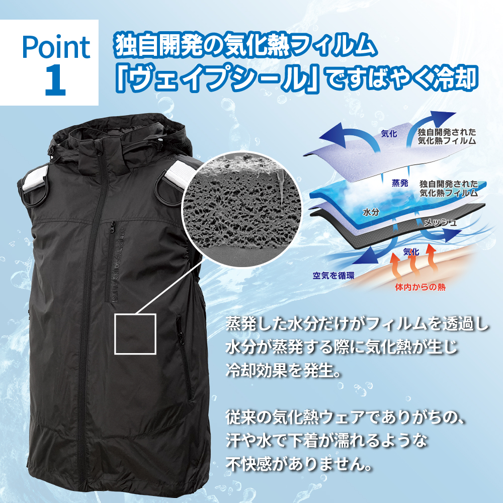 NANKAI クールベスト 本体 XLサイズ NANKAI（ナンカイ） 気化熱ベスト 冷却 メッシュ SDW-4160 水冷服
