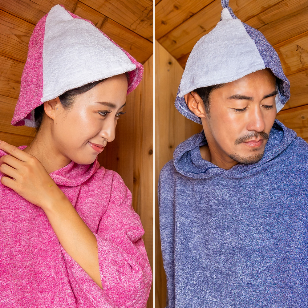 サウナハット 帽子 可愛い メンズ レディース 洗える 洗濯可 綿 吸水