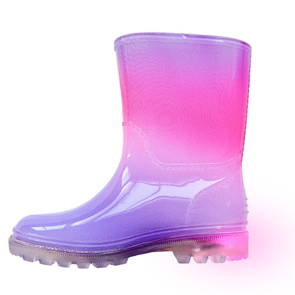 長靴 レインシューズ キッズ 光る 男の子 女の子 サイズ15-22 長寿命 ライト点灯 レイン 雨靴 雨具 | FABHUG | 01